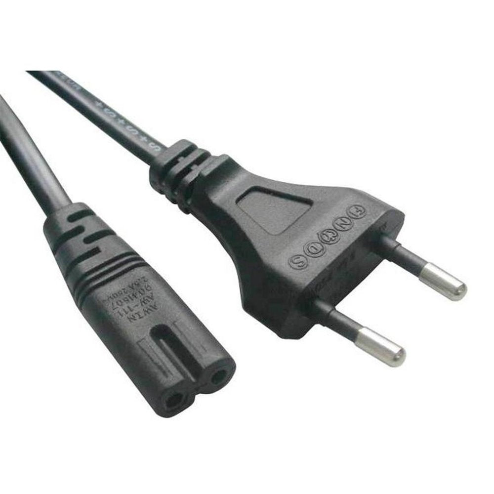 AC Voedingskabel | 2-Pin EU | 1x Euro Stekker | 1 Meter
