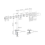 Sbox Desktop Dual Arm | Monitorarm 17 tot 32 inch | VESA 75x75 en 100x100 | 2x Max. 9 kg
