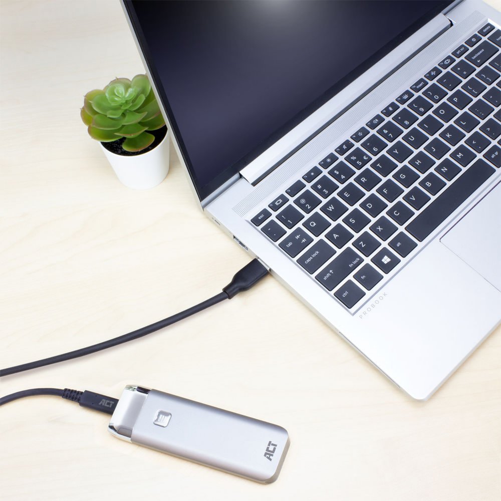 ACT AC7416 | USB 3.2 Gen 1 | USB-C naar USB-A | 1m | Zwart