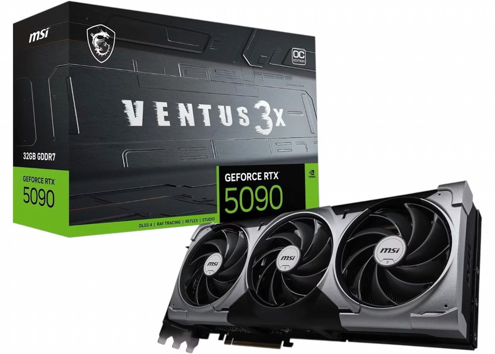 MSI GeForce RTX 5090 Ventus 3X OC | 32 GB GDDR7 VRAM | 4K Gaming & AI | Videokaart | GPU | Nvidia