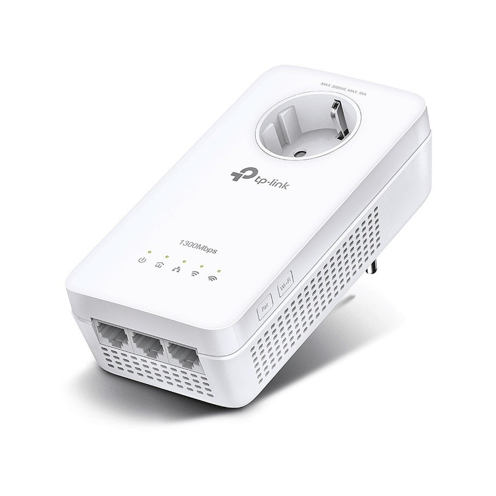 TP-Link TL-WPA8631P | Powerline Adapter | 1300 Mbps | Gigabit Ethernet | Wi-Fi AC1200 | Met Stopcontact | Wit