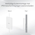 NETGEAR Insight Cloud AX1800 (WAX610Y) | WiFi 6 Outdoor Access Point | 1800 Mbit/s | PoE+ | Inclusief Montagebeugel