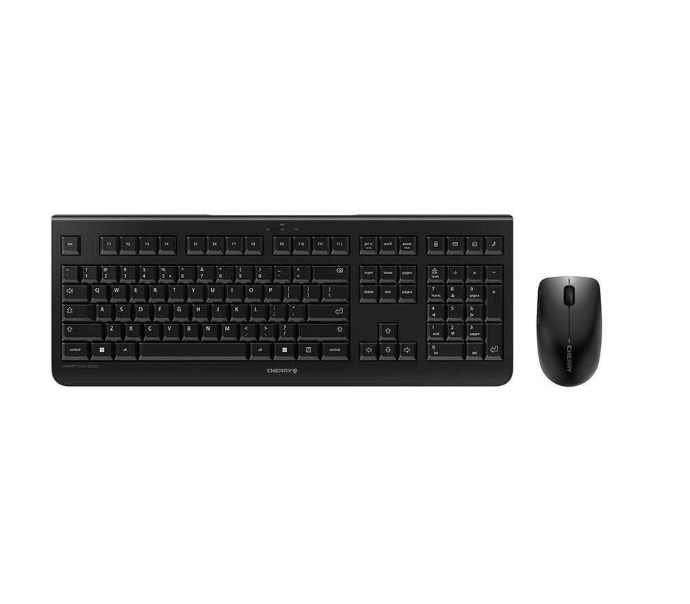 CHERRY DW 3000 | Draadloze Muis- en Toetsenbordcombo | USB-ontvanger | QWERTY US | Zwart
