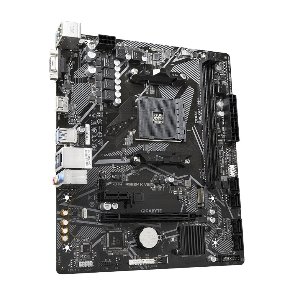 Gigabyte A520M-K V2 | Socket AM4 | AMD A520 | 2xDDR4 | Micro-ATX | Moederbord