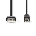 Nedis CCGT60100BK20 | USB 2.0 | USB-A naar USB-B | 2m | Zwart