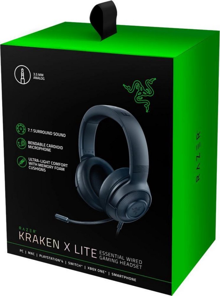 Razer Kraken X Lite | Bedrade Over-ear Gaming Headset 3.5mm Connector | Zwart