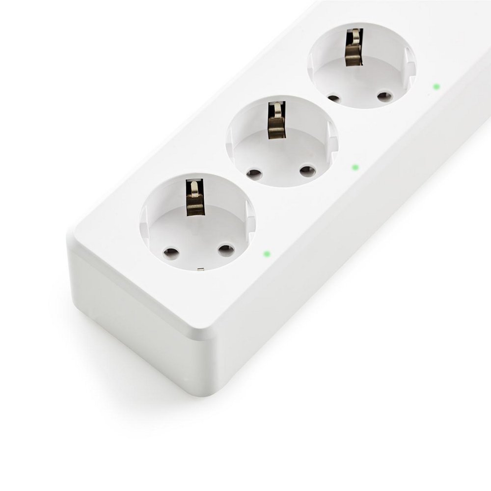 Nedis | Wi-Fi Slimme Stekkerdoos | 4 Stopcontacten | 2 USB-poorten | Wit