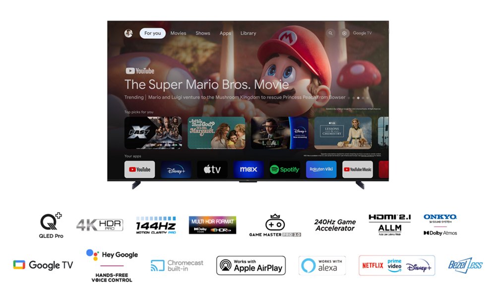 TCL C69 98C69B | 98'' Ultra HD 4K | QLED Smart TV | Wifi | Google TV | Dolby Vision | 60Hz