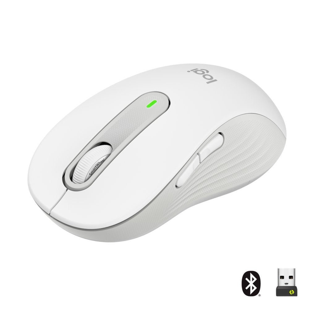Logitech Signature M650 | Draadloze Muis | Rechtshandig | RF + Bluetooth | 2000 DPI | Wit