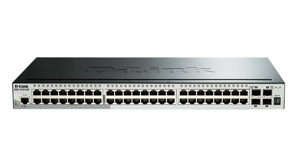 D-Link DGS-1510-20/E | 16-poorts Gigabit L2/L3 Smart Managed Switch | 2x SFP | 2x 10G SFP+ | 76 Gbps switchingcapaciteit | Ra