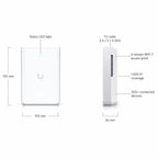 Ubiquiti UniFi U7 Pro Wall | WiFi 7 Access Point (BE5700) | Tri band tot 5.7 Gbps | 1x 2.5G RJ45 | PoE+ | Inclusief Muurmonta