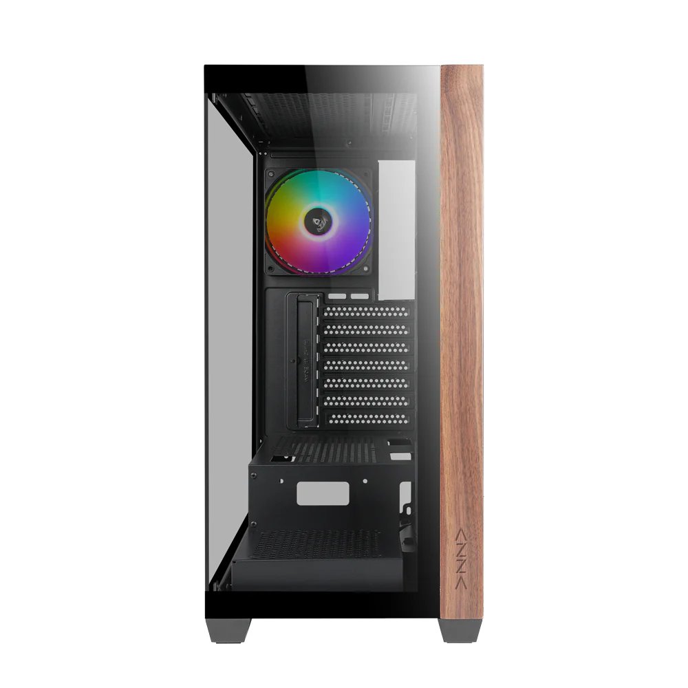 Case Azza Neptun 491 | Midi Tower | RGB | Zwart en Hout