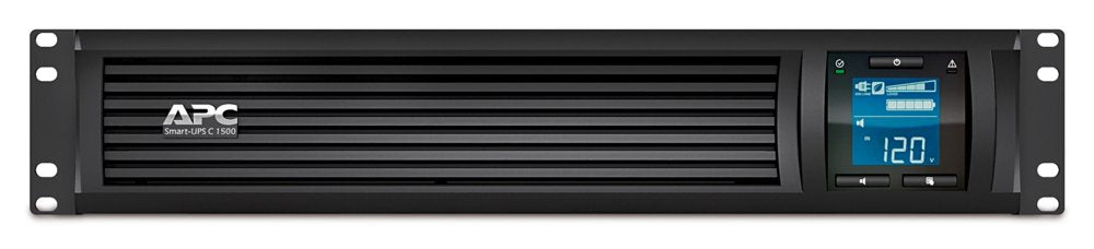 APC Smart-UPS C SMC1500I-2UC | 1500 VA / 900 W | 2U Rackmount | 4x IEC C13 Stopcontacten | Zuivere Sinusgolf | AVR Spanningsr