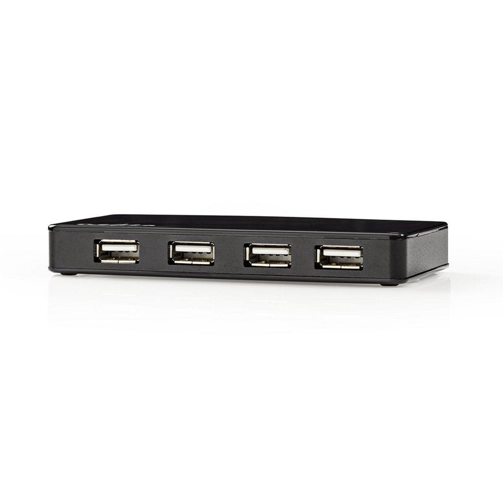 Nedis UHUBU2730BK | Interface Hub USB 2.0 | 7 poorten | Inclusief Adapter | Zwart