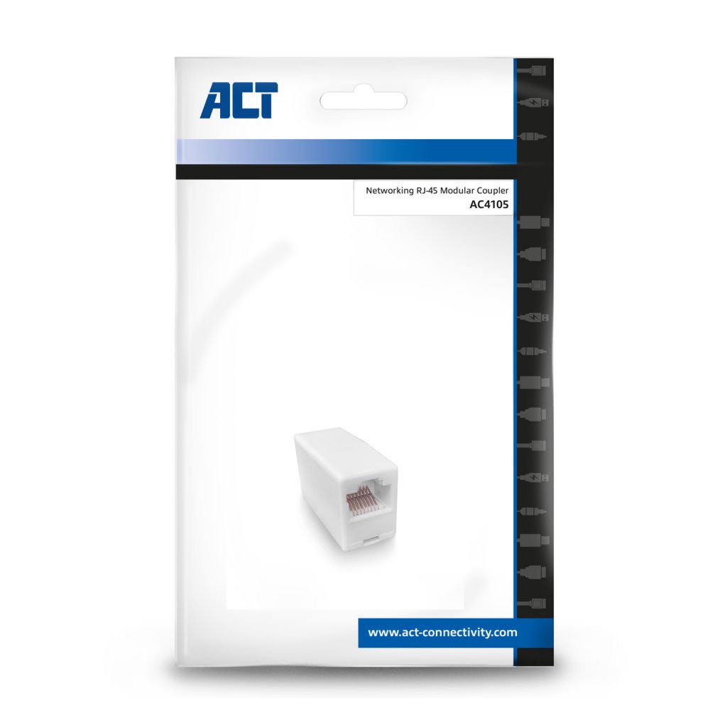 ACT AC4105 kabel-verlengstuk | RJ-45 | Wit