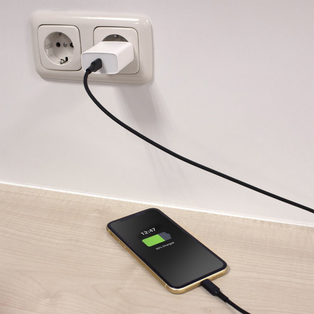 ACT kabel | USB-C naar Lightning | 1 m | Zwart | AC3095