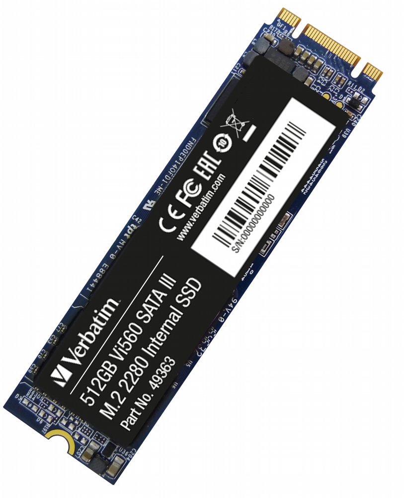 Verbatim Vi560 | 512GB SATA SSD | M.2 | 560MB/s Lezen | 520MB/s Schrijven