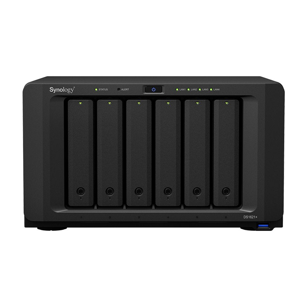 Synology DiskStation DS1621+ NAS | 6 Drive Bays | AMD Ryzen V1500B | 4x Gigabit Ethernet | Desktop | Zwart