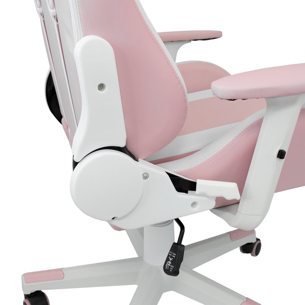 White Shark ROXY | Roze Gamestoel met Verstelbare Rugleuning | Belastbaar tot 120 kg