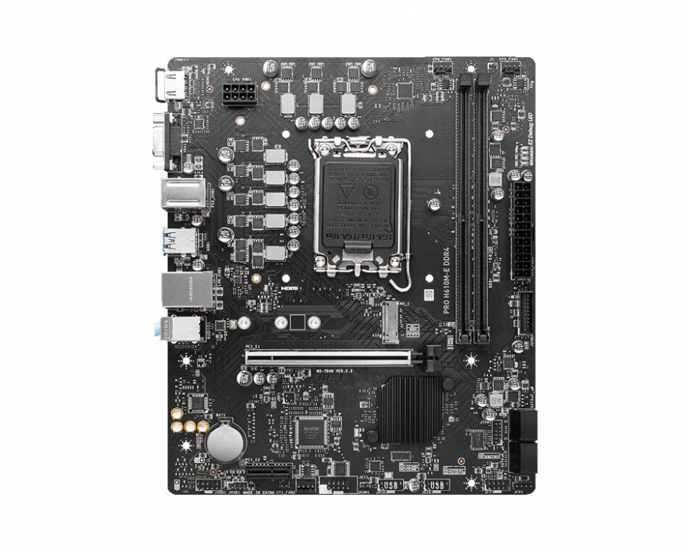MSI PRO H610M-E | Socket LGA 1700 | Intel H610 | 2xDDR4 | Micro-ATX | Moederbord