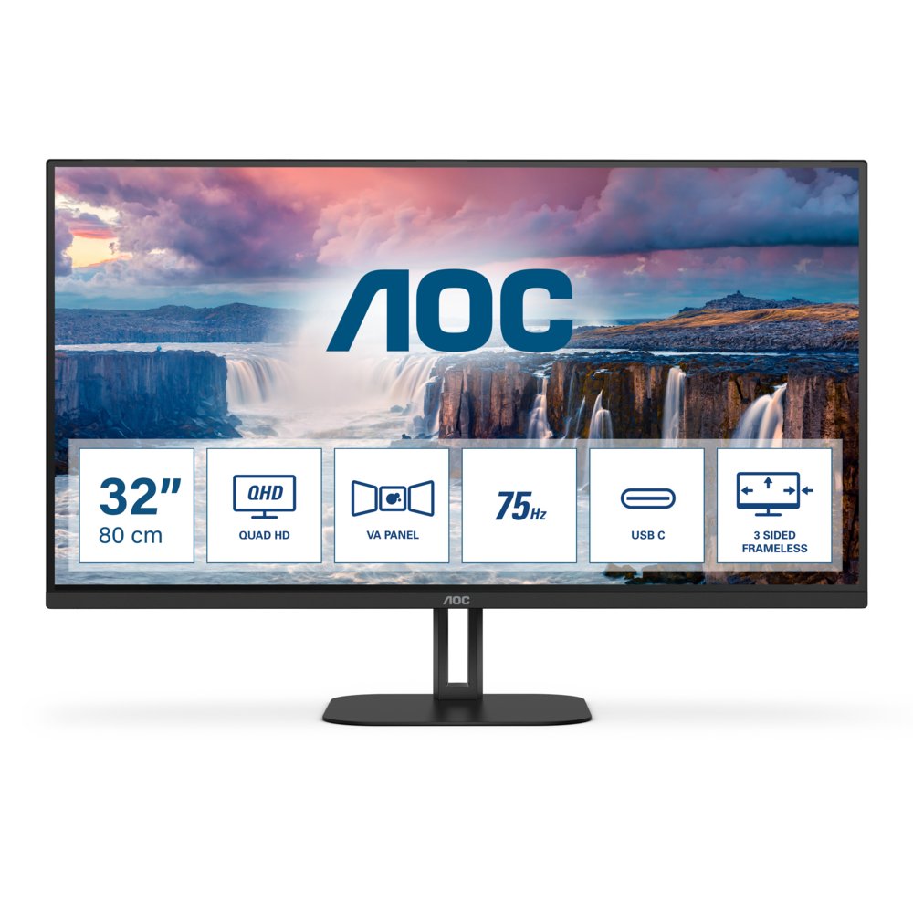 AOC Q32V5CE/BK 31.5" | 2560 x 1440 VA | 75Hz | Monitor
