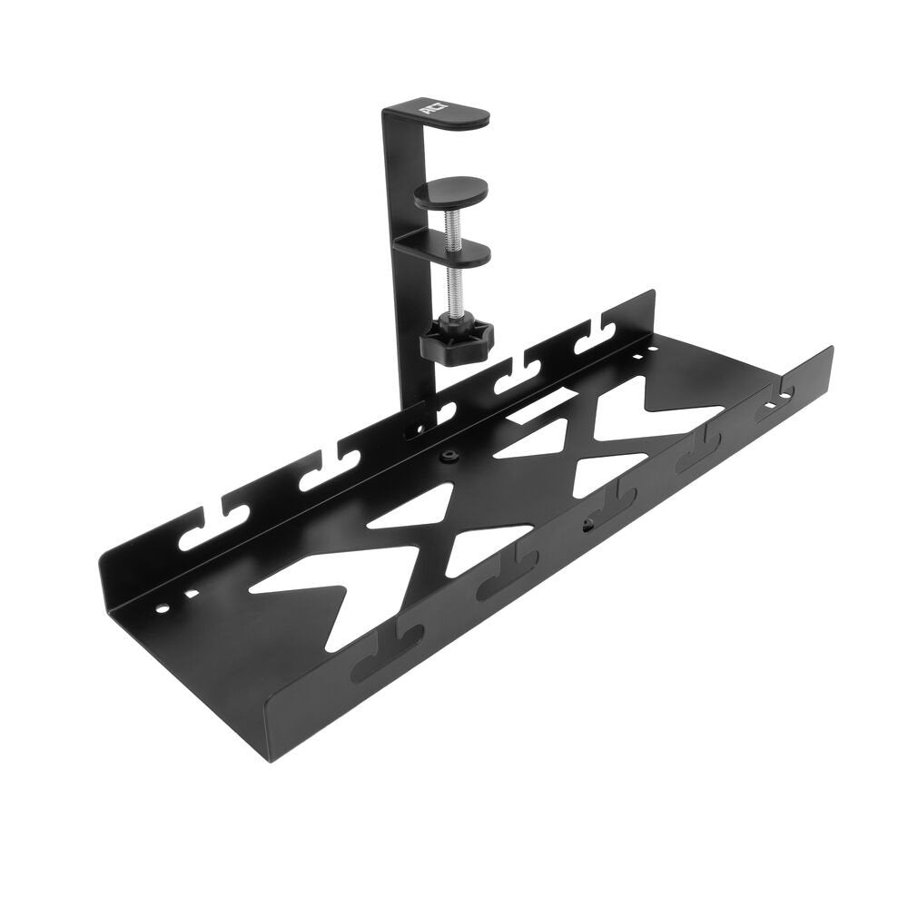 ACT Kabelgoot voor onder bureau | Klemsysteem | 40 cm | Zonder boren | Staal | Zwart
