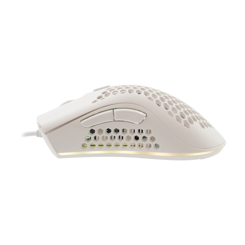 Baracuda CORAL RGB | Bedrade Gaming Muis | USB-A | 12800 DPI | Wit