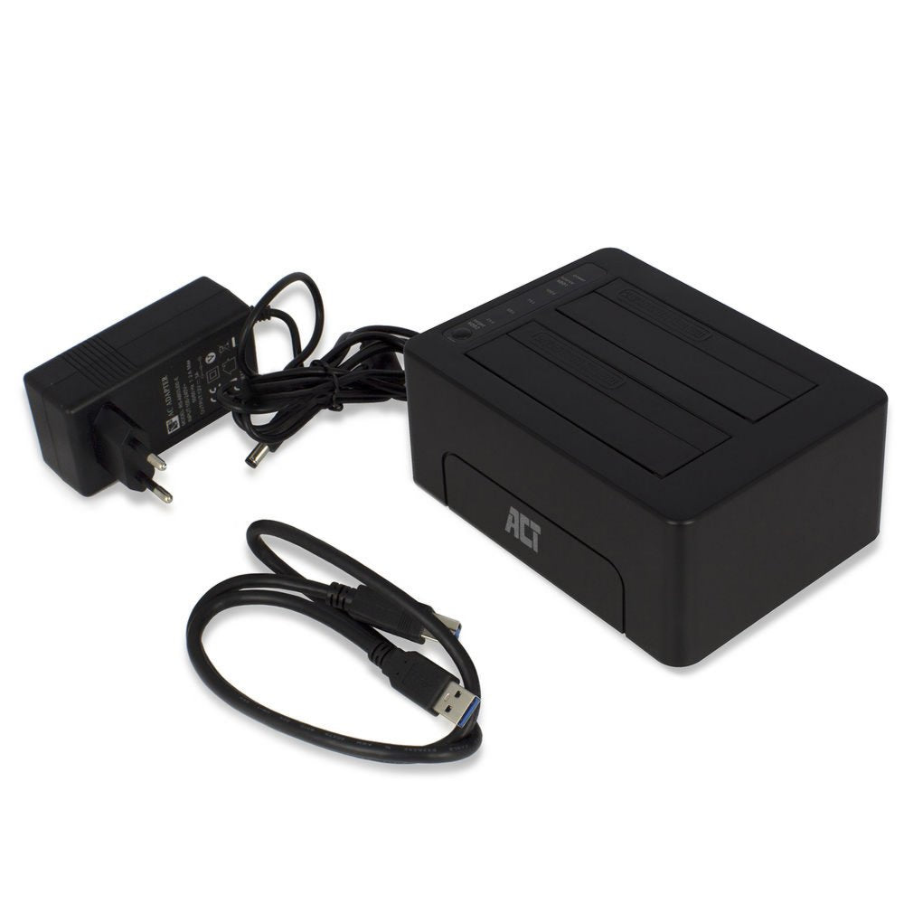 ACT AC1504 | Dual SATA Docking Station | 2,5" & 3,5" HDD/SSD | USB 3.2 Gen1 (5 Gbps)