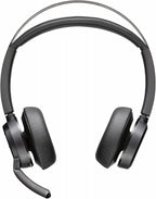HP Poly Voyager Focus 2 UC Stereo | Bluetooth Headset (ANC) | USB-C (met USB-A Adapter) | Oplaadstandaard | Zwart