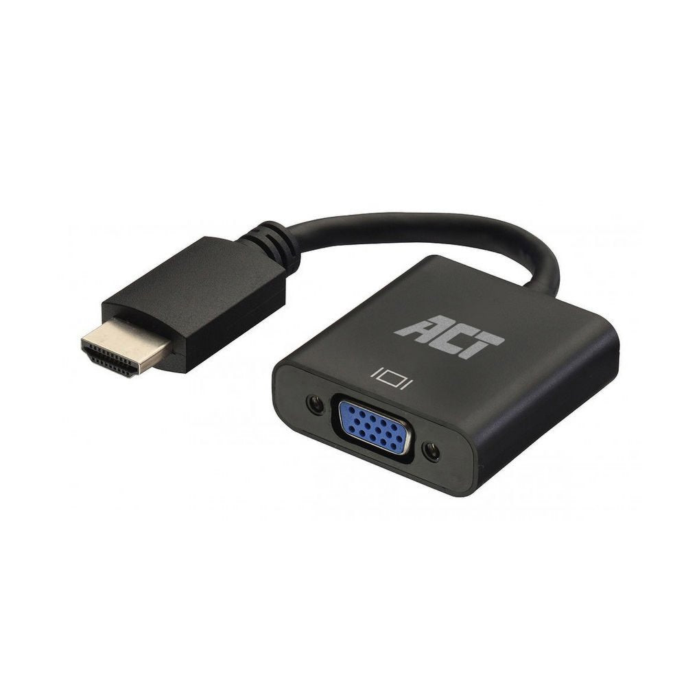 ACT AC7535 | HDMI naar VGA Adapter | 0,23 m | Zwart