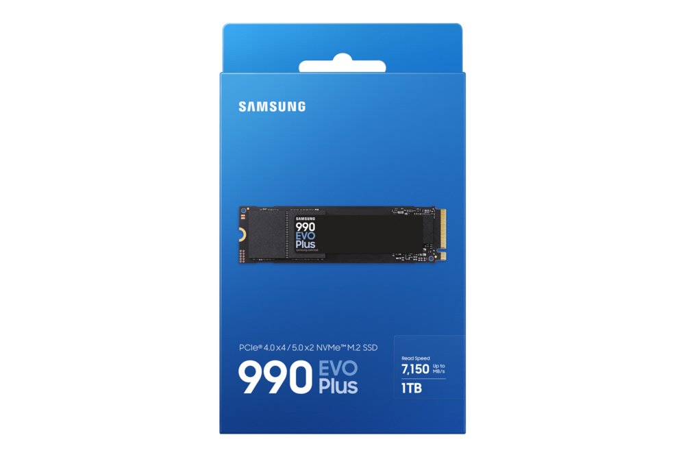 Samsung 990 EVO Plus | 1TB NVMe SSD | M.2 Gen4 | 7.150MB/s Lezen | 6.300MB/s Schrijven