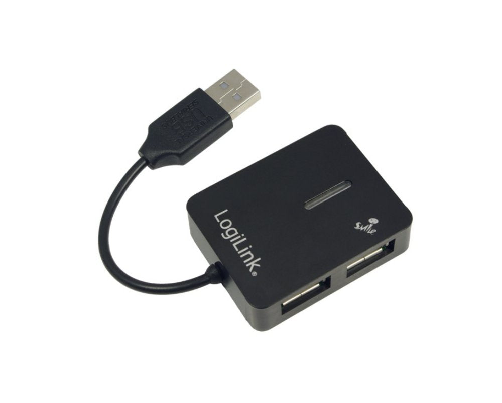 LogiLink | USB 2.0 4-Port Hub | 480 Mbit/s | Zwart