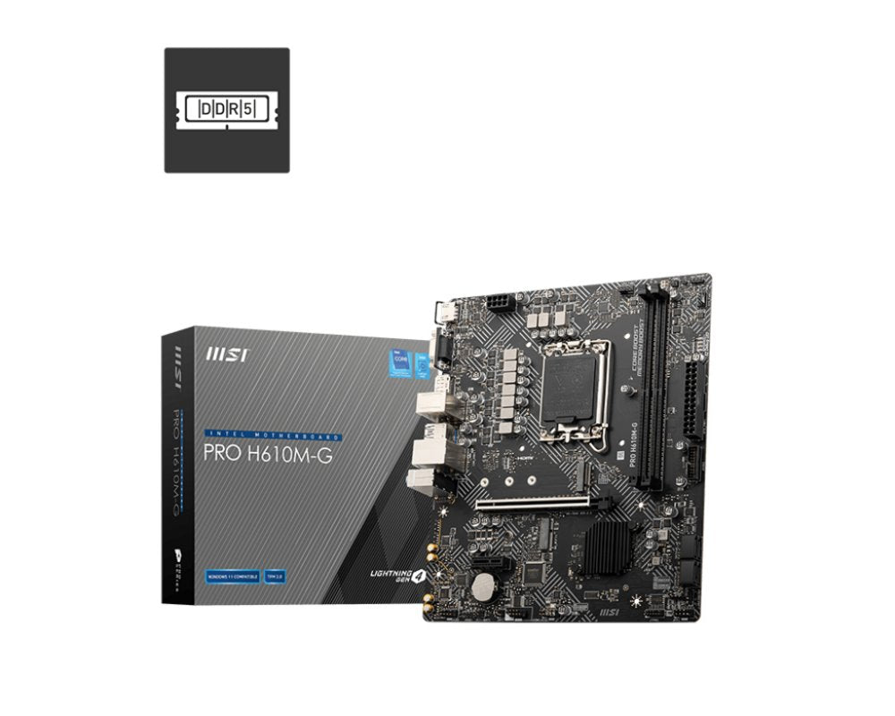 MSI PRO H610M-G | Moederbord Micro-ATX | LGA 1700 | DDR4