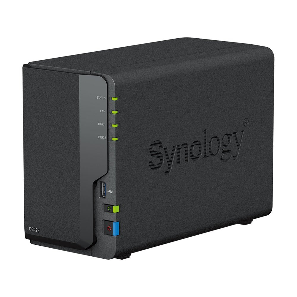 Synology DiskStation DS223 NAS | 2 Drive Bays | 1x Gigabit Ethernet | Zwart