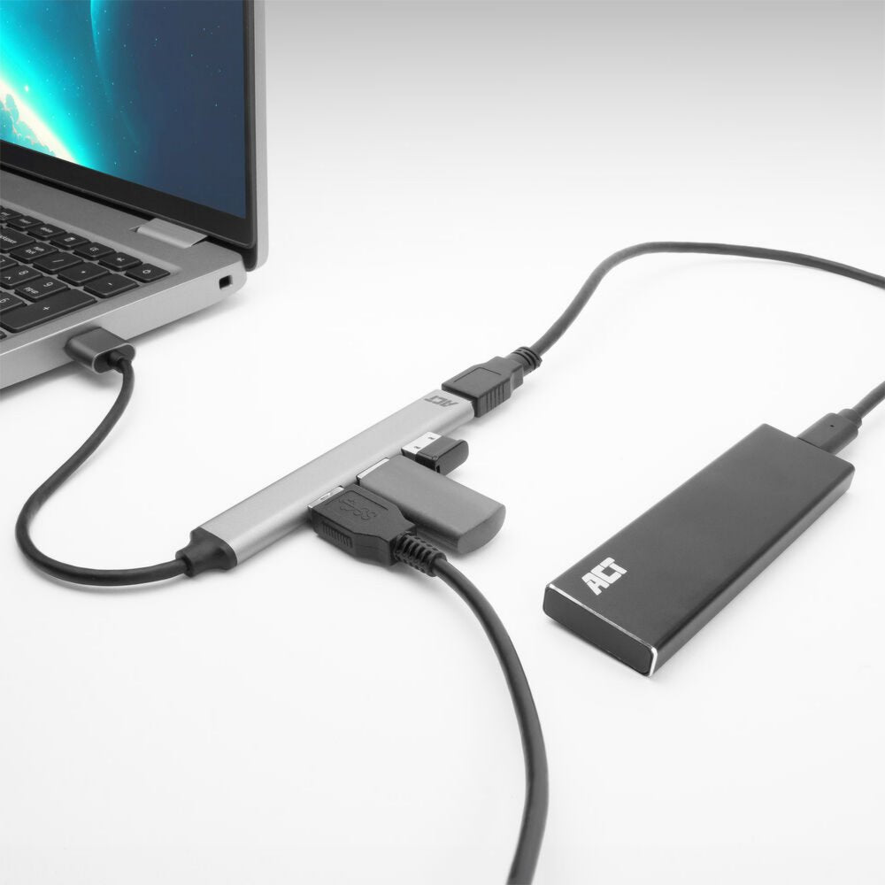 ACT AC6225 | USB 2.0 Interface Hub | 480 Mbit/s | Grijs
