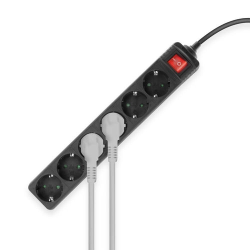 ACT AC2465 | Stekkerdoos | 6 Stopcontacten | 3 m | Binnen | Zwart