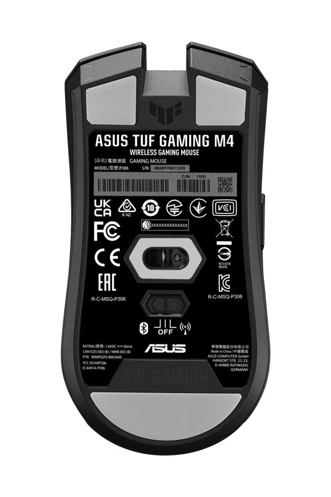 ASUS TUF Gaming M4 | Draadloze Gaming Muis | Rechtshandig | RF + Bluetooth | 12000 DPI | Zwart
