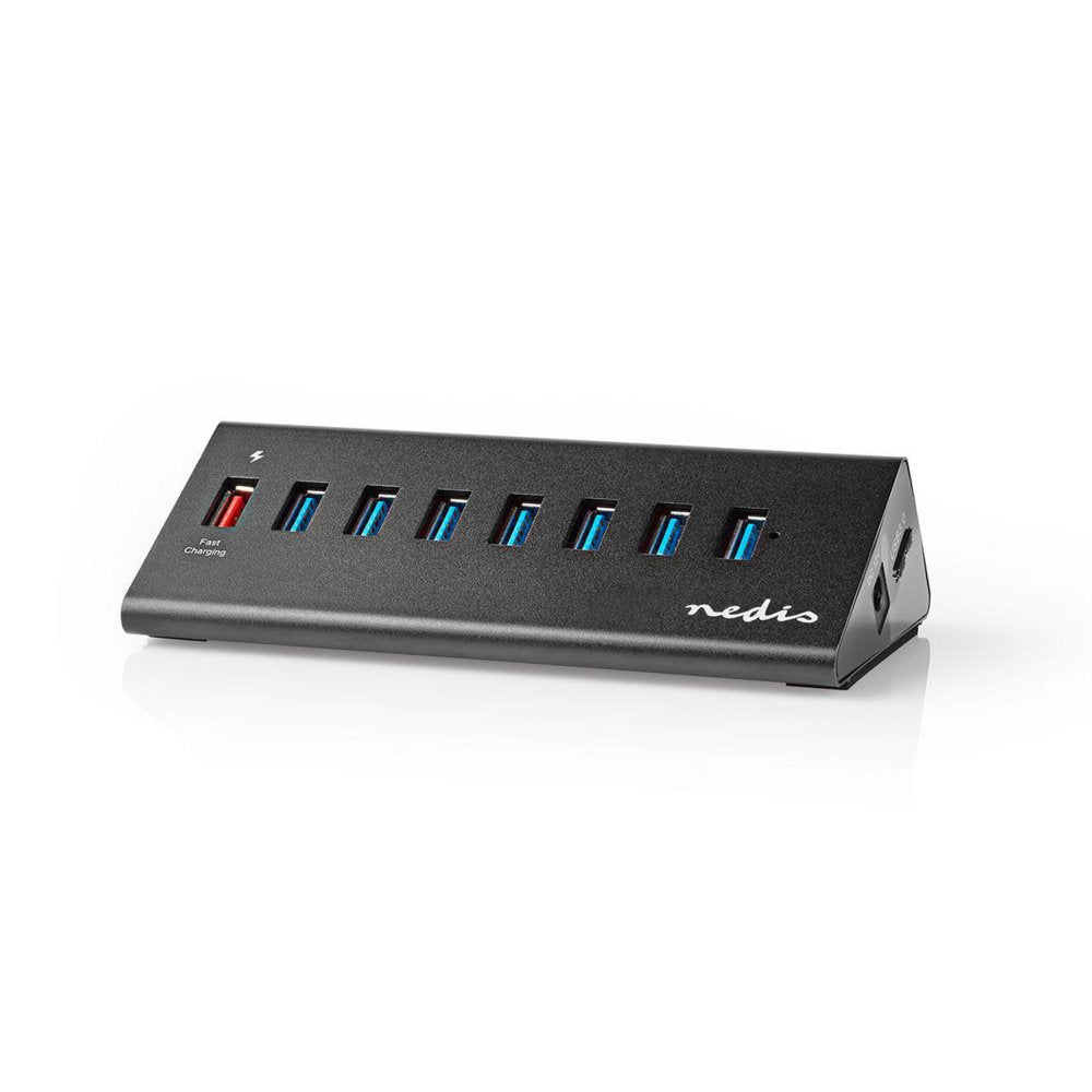 Nedis UHUBUP3810BK interface hub USB 3.2 Gen 1 (3.1 Gen 1) | 8 poorten | Zwart