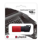 Kingston DataTraveler Exodia M | 128GB USB-A 3.2 Flash Drive | Zwart/Rood