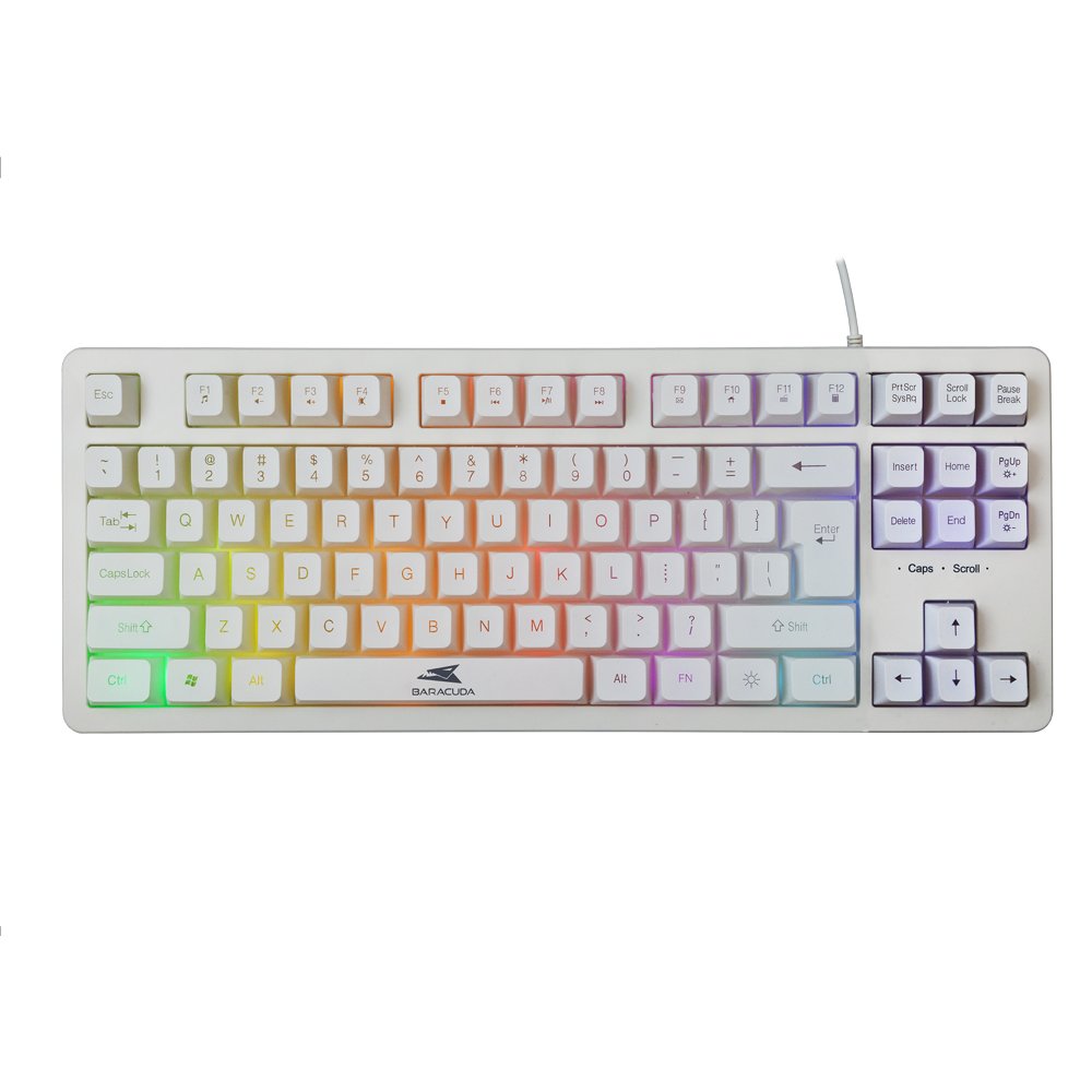 Baracuda KRILL RGB | Tenkeyless Bedraad Gaming Toetsenbord | QWERTY | Wit