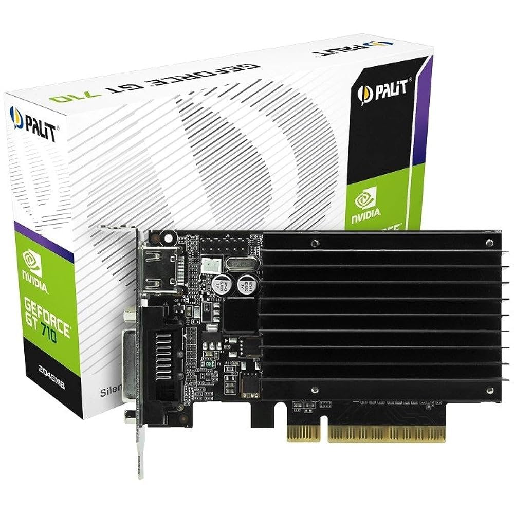 Palit GeForce GT 710 | 2GB GDDR3 VRAM | Passieve Koeling | Low Profile | Videokaart | GPU | NVIDIA