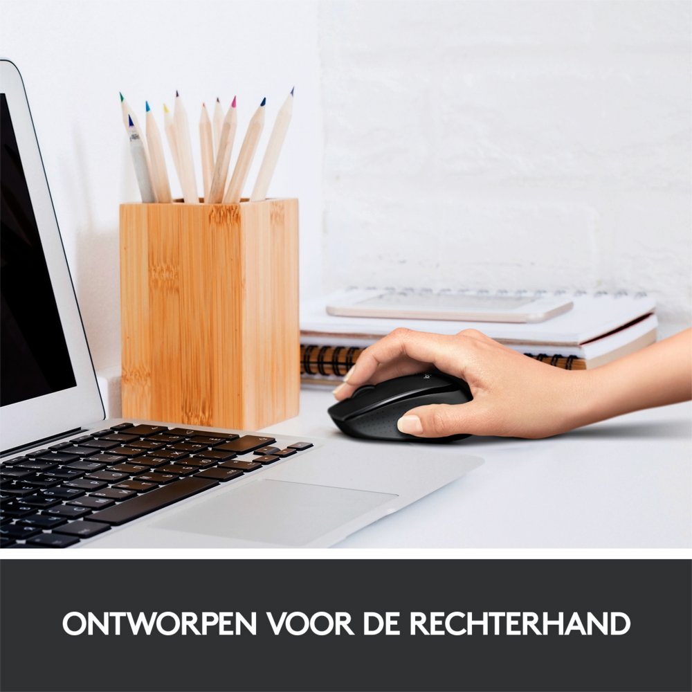 Logitech M330 Silent | Draadloze Muis | Rechtshandig | RF | 1000 DPI | Zwart