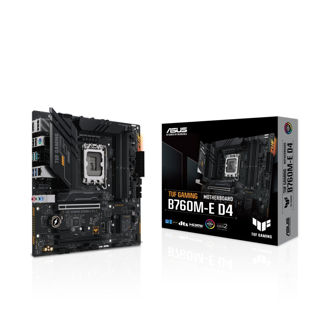 ASUS TUF GAMING B760M-E D4 | Socket LGA 1700 | Intel B760 | 4xDDR4 | Micro-ATX | Moederbord
