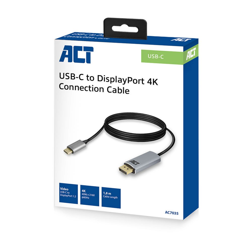 ACT AC7035 | USB-C naar DisplayPort Kabel | 1,8 m