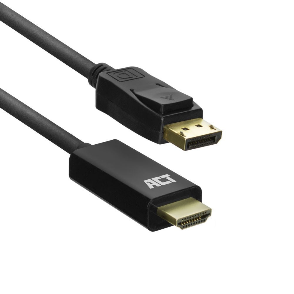 ACT AC7550 | DisplayPort naar HDMI Kabel | 1,8 m | Zwart
