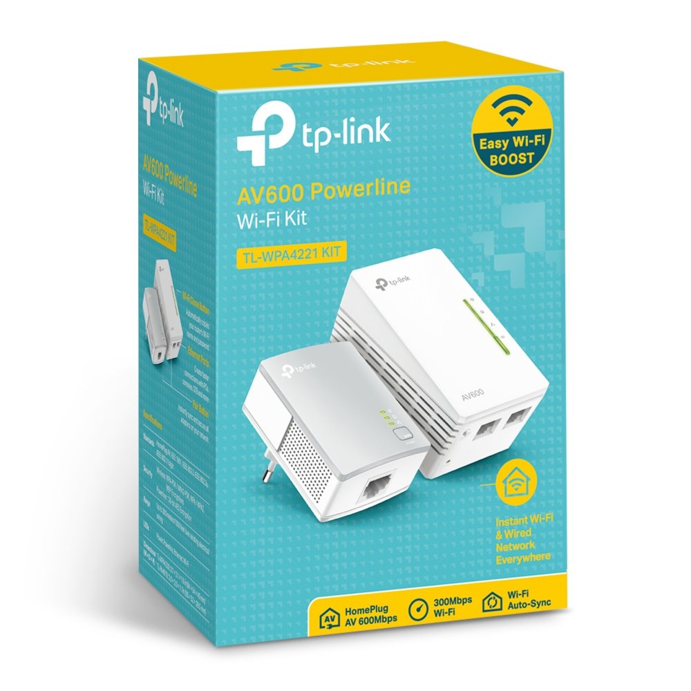 TP-Link AV600 | Powerline Adapter Set | 300 Mbps Wi-Fi N300 | 600 Mbps Powerline | Starter Kit