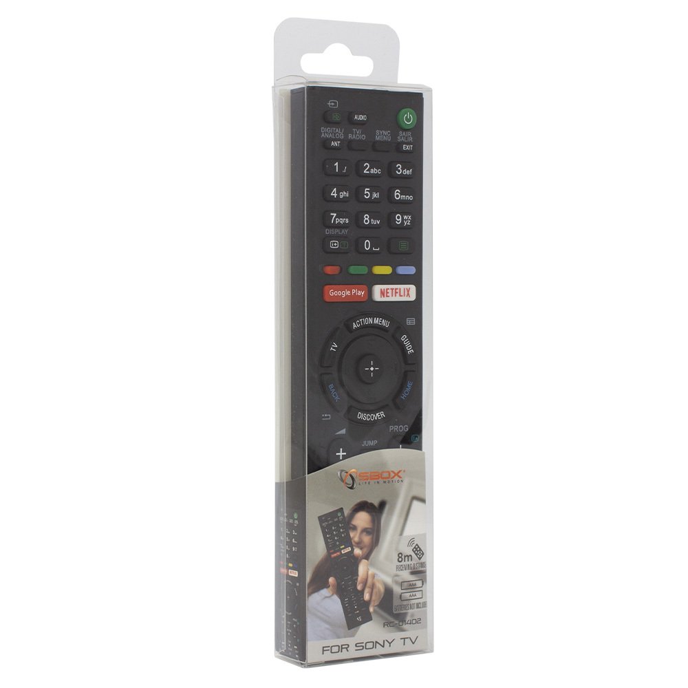 SBOX RC-01402 | Afstandsbediening | Geschikt voor Sony TV's | Zwart