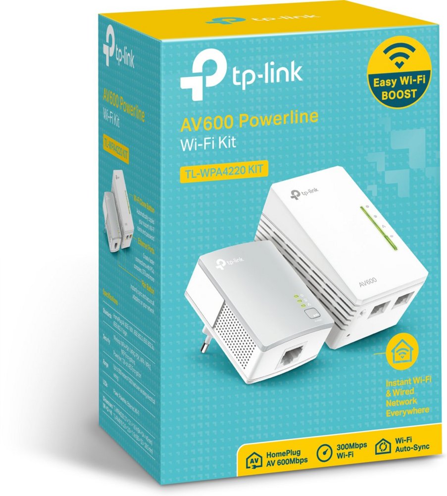 TP-Link TL-WPA4220KIT | AV500 Powerline Adapter Set | 500 Mbps | Wi-Fi N300 | Fast Ethernet | Starter Kit