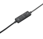 Logitech H650e | Bedrade On-ear Mono Headset | USB-A | Zwart/Zilver