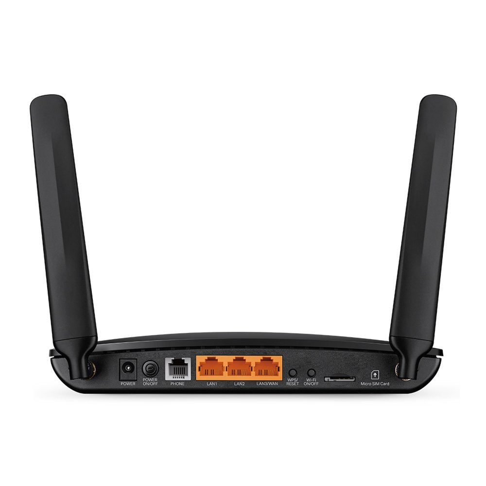TP-Link TL-MR6500V | 4G LTE Router | WiFi 4 (802.11n) Single-band (2,4 GHz) | tot 300 Mbit/s | Zwart
